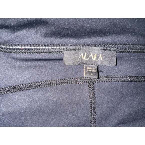 ALALA Crop Leggings Black Sz L | Minimalist Activewear Athleisure Tights - Picture 6 of 6